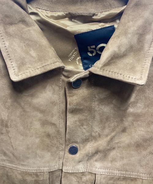 Cinquanta（チンクワンタ）Cinquanta (チンクワンタ) ゴートスエードジャケット ブラウン サイズ:Mの古着・服飾アイテム