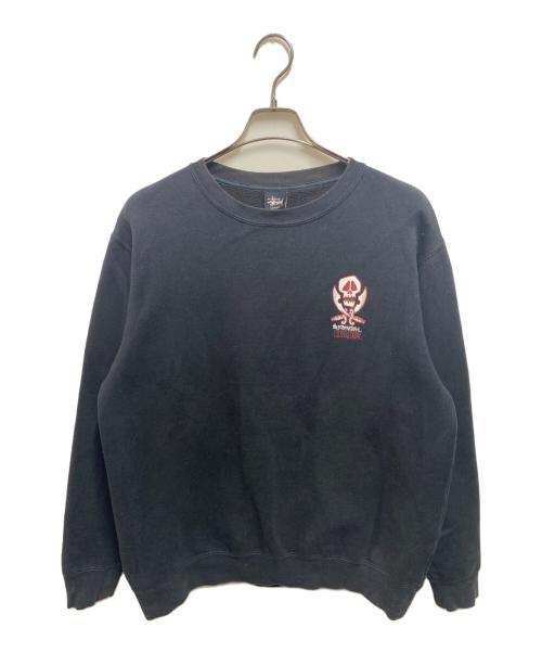 stussy（ステューシー）stussy (ステューシー) 00's スカルプリントスウェット ブラック サイズ:Lの古着・服飾アイテム