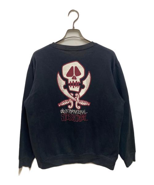 stussy（ステューシー）stussy (ステューシー) 00's スカルプリントスウェット ブラック サイズ:Lの古着・服飾アイテム