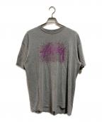 stussyステューシー）の古着「00's グラフィックロゴプリントTシャツ」｜グレー