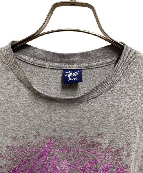 stussy（ステューシー）stussy (ステューシー) 00's グラフィックロゴプリントTシャツ グレー サイズ:XLの古着・服飾アイテム