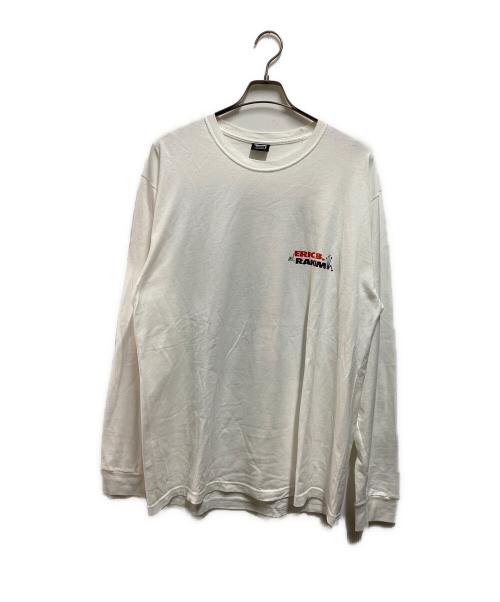 stussy（ステューシー）stussy (ステューシー) Eric B. & Rakim Move The Crowd L/S Tee ホワイト サイズ:Ｌの古着・服飾アイテム