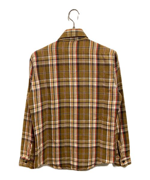 FIVE BROTHER（ファイブブラザー）FIVE BROTHER (ファイブブラザー) チェックシャツ ベージュ サイズ:Sの古着・服飾アイテム
