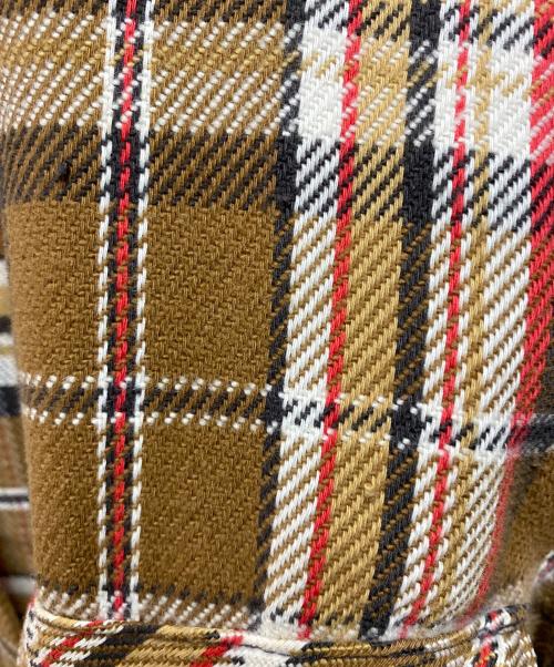 FIVE BROTHER（ファイブブラザー）FIVE BROTHER (ファイブブラザー) チェックシャツ ベージュ サイズ:Sの古着・服飾アイテム