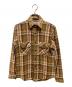 FIVE BROTHER（ファイブブラザー）の古着「チェックシャツ」｜ベージュ