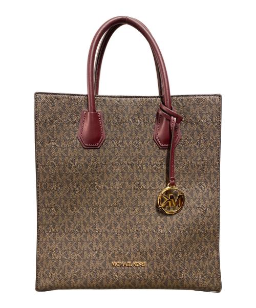 MICHAEL KORS（マイケル・コース）MICHAEL KORS (マイケルコース) モノグラム2WAYトートバッグ ブラウンの古着・服飾アイテム