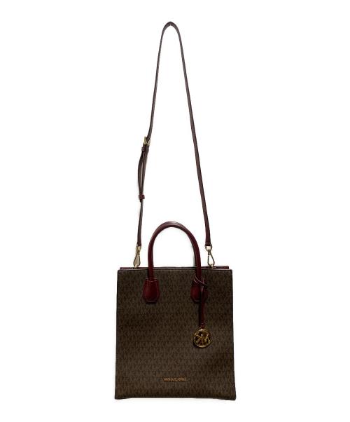 MICHAEL KORS（マイケル・コース）MICHAEL KORS (マイケルコース) モノグラム2WAYトートバッグ ブラウンの古着・服飾アイテム