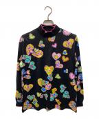 LEONARDレオナール）の古着「ハートプリントカットソー」｜ブラック