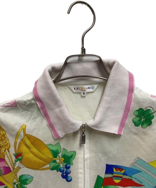 LEONARD（レオナール）LEONARD (レオナール) ハーフジップポロシャツ ホワイト サイズ:Mの古着・服飾アイテム
