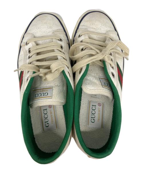 GUCCI（グッチ）GUCCI (グッチ) テニス 1977 GG ローカットスニーカー ホワイト サイズ:37の古着・服飾アイテム