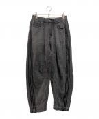 adidasアディダス）の古着「バナナフィット ウォッシュドデニムパンツ」｜ブラック