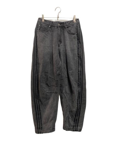 adidas（アディダス）adidas (アディダス) バナナフィット ウォッシュドデニムパンツ ブラック サイズ:28の古着・服飾アイテム