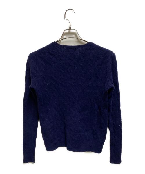 POLO RALPH LAUREN（ポロ・ラルフローレン）POLO RALPH LAUREN (ポロ・ラルフローレン) ウールカシミヤケーブルニット ネイビー サイズ:Mの古着・服飾アイテム