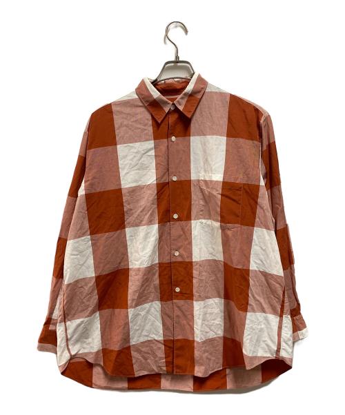 COMME des GARCONS HOMME（コムデギャルソン オム）COMME des GARCONS HOMME (コムデギャルソン オム) ブロックチェックシャツ オレンジ サイズ:サイズ詳細参照の古着・服飾アイテム