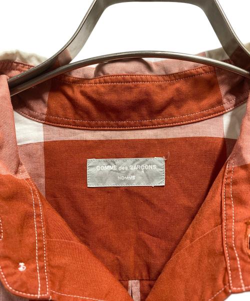 COMME des GARCONS HOMME（コムデギャルソン オム）COMME des GARCONS HOMME (コムデギャルソン オム) ブロックチェックシャツ オレンジ サイズ:サイズ詳細参照の古着・服飾アイテム