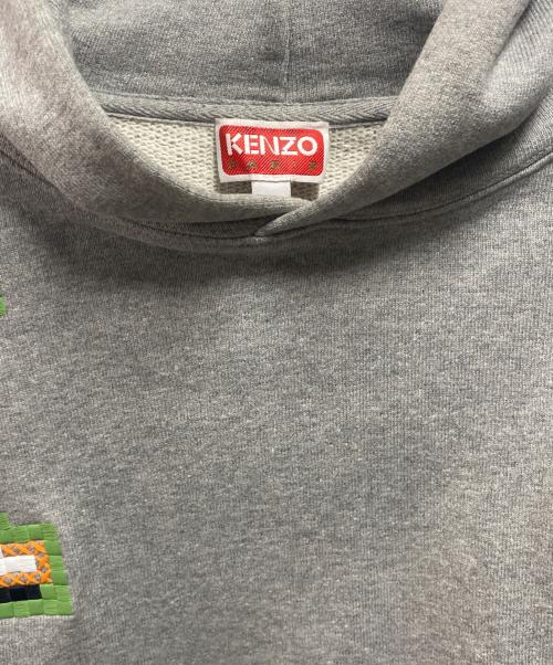 KENZO（ケンゾー）KENZO (ケンゾー) Pixel Oversize Hoodie グレー サイズ:Sの古着・服飾アイテム