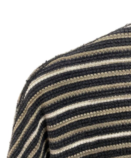 SUPREME（シュプリーム）SUPREME (シュプリーム) Stripe Thermal S/S TOP ブラック サイズ:Ⅼの古着・服飾アイテム