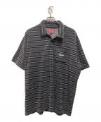 SUPREMEシュプリーム）の古着「Supreme Stripe Terry S/S Polo」｜ブラック