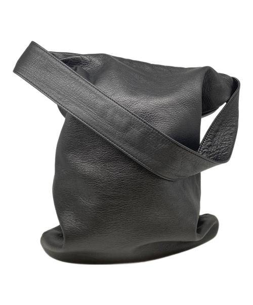 SOLAMONAT（ソラモナ）SOLAMONAT (ソラモナ) TIDE WAY (タイドウェイ) レザーショルダーバッグ ブラックの古着・服飾アイテム