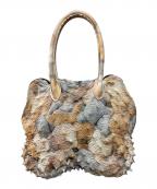 masuエムエーエスユー）の古着「SPIKY HAND BAG」｜ベージュ