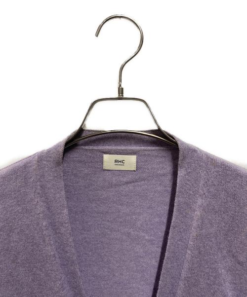 RHC Ron Herman（アールエイチシー ロンハーマン）RHC Ron Herman (アールエイチシー ロンハーマン) コットンカシミヤカーディガン パープル サイズ:Ｌの古着・服飾アイテム