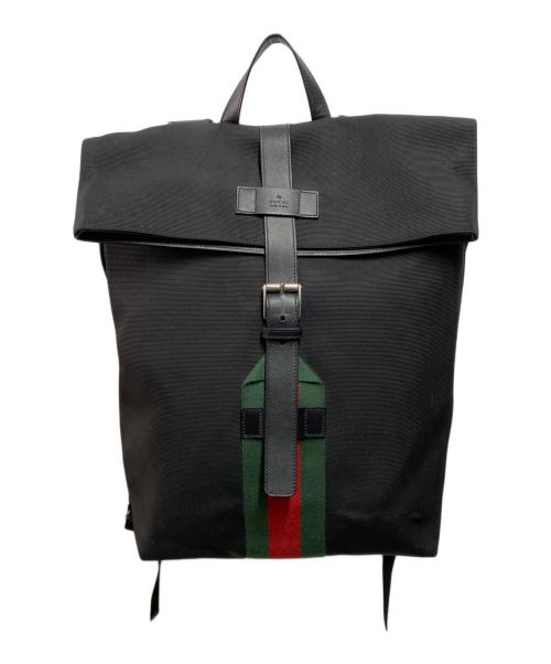 GUCCI（グッチ）GUCCI (グッチ) テクノキャンバスバックパック ブラックの古着・服飾アイテム