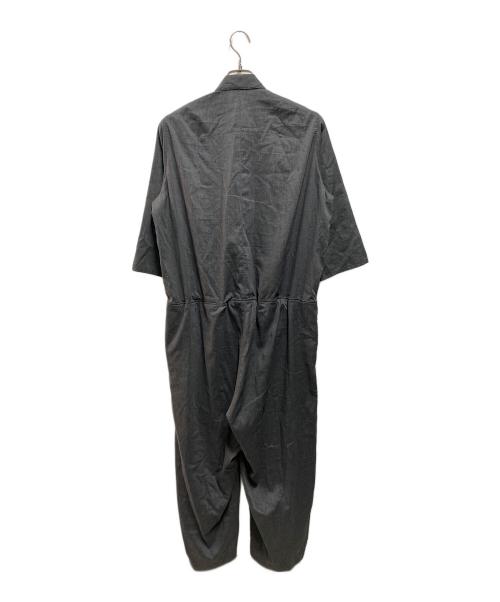 NO CONTROL AIR（ノーコントロールエアー）NO CONTROL AIR (ノーコントロールエアー) クールマックスリネン混トロピカル七分袖オールインワン グレー サイズ:3の古着・服飾アイテム