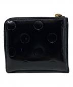 COMME des GARCONSコムデギャルソン）の古着「ポルカドット L字ジップウォレット」｜ブラック