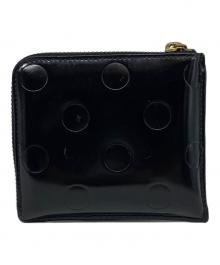 COMME des GARCONS（コムデギャルソン）の古着「ポルカドット L字ジップウォレット」｜ブラック