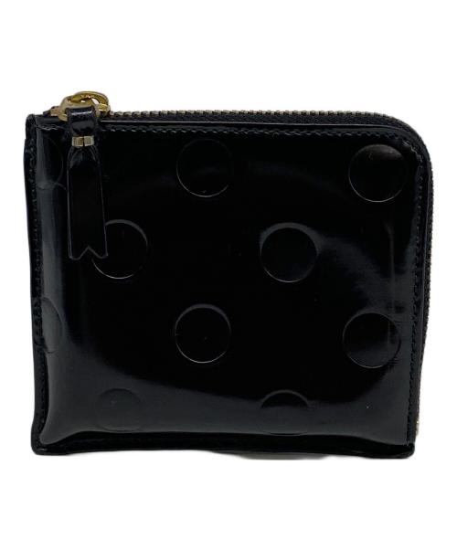 COMME des GARCONS（コムデギャルソン）COMME des GARCONS (コムデギャルソン) ポルカドット L字ジップウォレット ブラックの古着・服飾アイテム