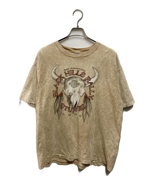 HARLEY-DAVIDSON（ハーレーダビッドソン）HARLEY-DAVIDSON (ハーレーダビッドソン) 00's プリントTシャツ ブラウン サイズ:Ｌの古着・服飾アイテム