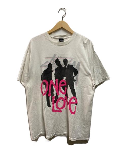 stussy（ステューシー）stussy (ステューシー) プリントTシャツ ホワイト サイズ:Ｌの古着・服飾アイテム