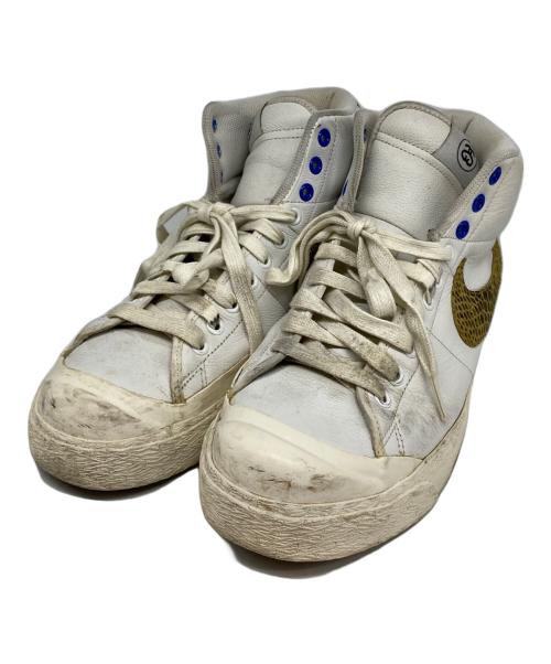 NIKE（ナイキ）NIKE (ナイキ) stussy (ステューシー) ALL COURT MID ホワイト サイズ:28㎝の古着・服飾アイテム