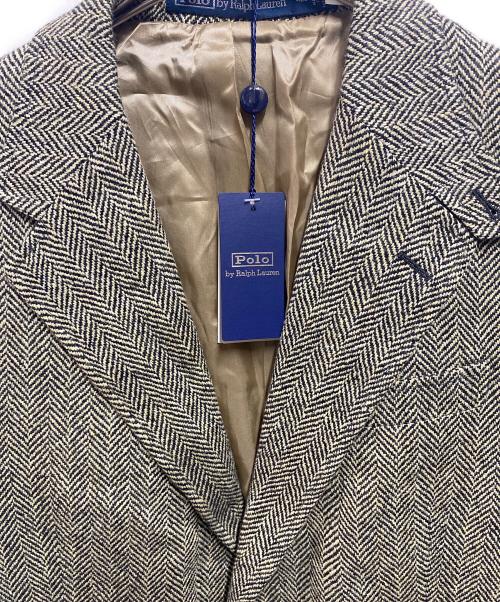 POLO RALPH LAUREN（ポロ・ラルフローレン）POLO RALPH LAUREN (ポロ・ラルフローレン) ヘリンボーンテーラードジャケット ベージュ×ブラック サイズ:42 未使用品の古着・服飾アイテム