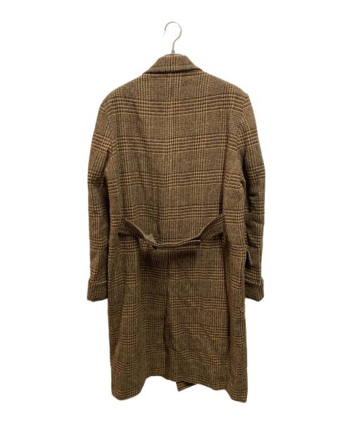 POLO RALPH LAUREN（ポロ・ラルフローレン）POLO RALPH LAUREN (ポロ・ラルフローレン) チェックチェスターコート ブラウン サイズ:42 未使用品の古着・服飾アイテム