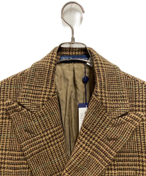 POLO RALPH LAUREN（ポロ・ラルフローレン）POLO RALPH LAUREN (ポロ・ラルフローレン) チェックチェスターコート ブラウン サイズ:42 未使用品の古着・服飾アイテム