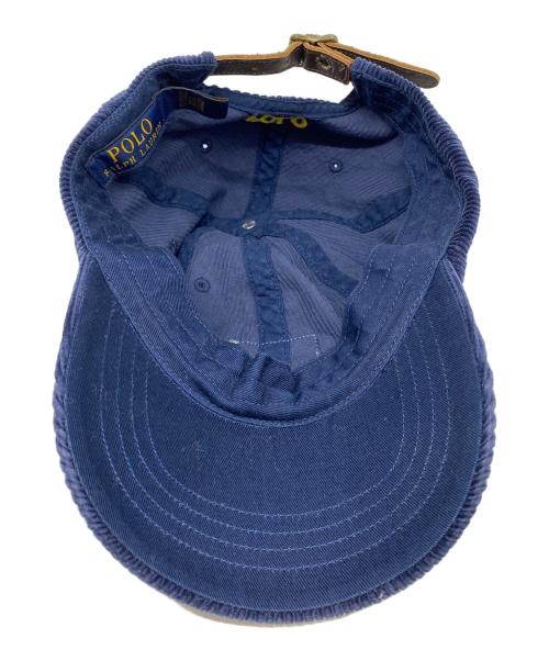 POLO RALPH LAUREN（ポロ・ラルフローレン）POLO RALPH LAUREN (ポロ・ラルフローレン) コーデュロイキャップ ネイビーの古着・服飾アイテム