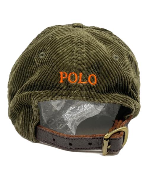 POLO RALPH LAUREN（ポロ・ラルフローレン）POLO RALPH LAUREN (ポロ・ラルフローレン) コーデュロイキャップ グリーンの古着・服飾アイテム