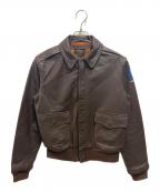 MORGANモーガン）の古着「A-2レザーフライトジャケット」｜ブラウン