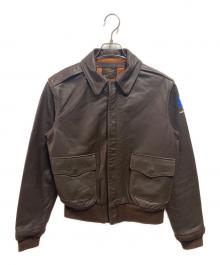 MORGAN（モーガン）の古着「A-2レザーフライトジャケット」｜ブラウン