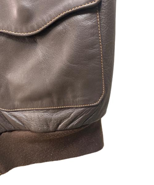 MORGAN（モーガン）MORGAN  (モーガン) A-2レザーフライトジャケット ブラウン サイズ:38の古着・服飾アイテム