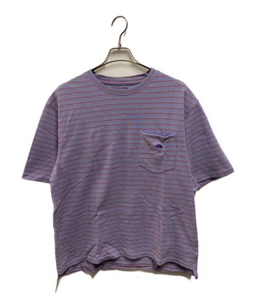 THE NORTHFACE PURPLELABEL（ザ・ノースフェイス パープルレーベル）THE NORTHFACE PURPLELABEL (ザ・ノースフェイス パープルレーベル) Moss Stitch Field H/S Pocket Tee パープル サイズ:Lの古着・服飾アイテム