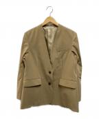 BEAUTY&YOUTHビューティーアンドユース）の古着「カットオフ カラーレス ジャケット」｜ベージュ