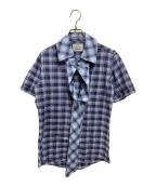 Vivienne Westwood manヴィヴィアン ウェストウッド マン）の古着「変形チェックシャツ」｜ブルー