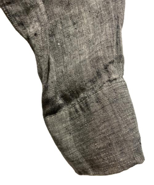 Vivienne Westwood man（ヴィヴィアン ウェストウッド マン）Vivienne Westwood man (ヴィヴィアン ウェストウッド マン) リネンデザインシャツ グレー サイズ:46の古着・服飾アイテム