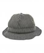 SUPREMEシュプリーム）の古着「Stripe Mesh Bell Hat」｜ホワイト×ネイビー