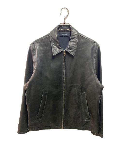 NAUTICA（ノーティカ）NAUTICA (ノーティカ) リバーシブルレザージャケット ブラック サイズ:40の古着・服飾アイテム