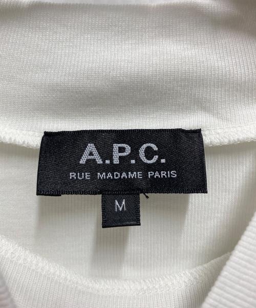 A.P.C.（アーペーセー）A.P.C. (アーペーセー) モックネックカットソー ホワイト サイズ:Ｍの古着・服飾アイテム