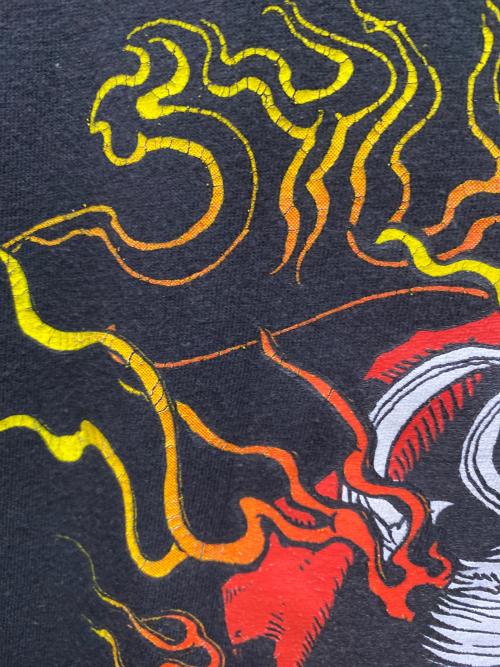 stussy（ステューシー）stussy (ステューシー) ドラゴンスカルプリントTシャツ ブラック サイズ:Ⅼの古着・服飾アイテム