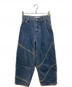 jiedaジエダ）の古着「DISTORTED DENIM PANTS」｜インディゴ
